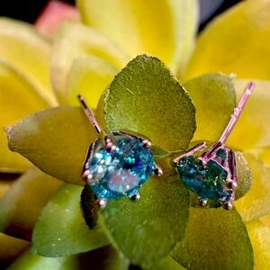 Water 💦 Blue 1ct Earrings